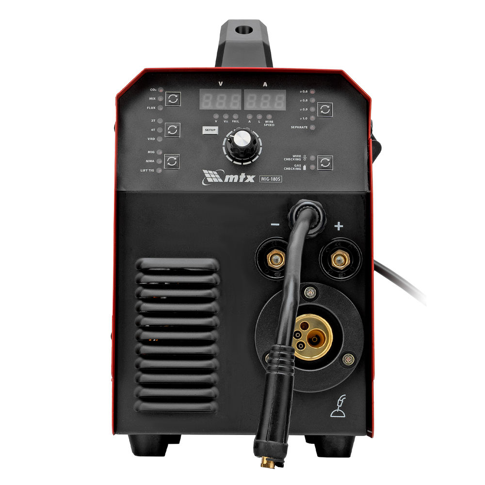 Аппарат инвертор. полуавтомат. cварки MIG-180S, 180A, ПВ 60%, катушка 5 кг MTX (94302)