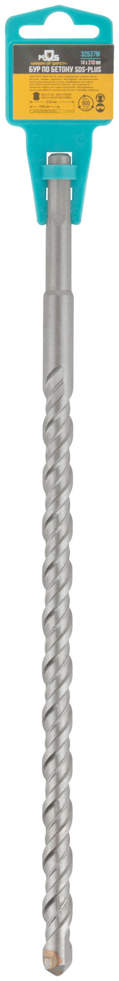 Бур по бетону SDS PLUS с двойной резьбой 14х310 мм (32537М)
