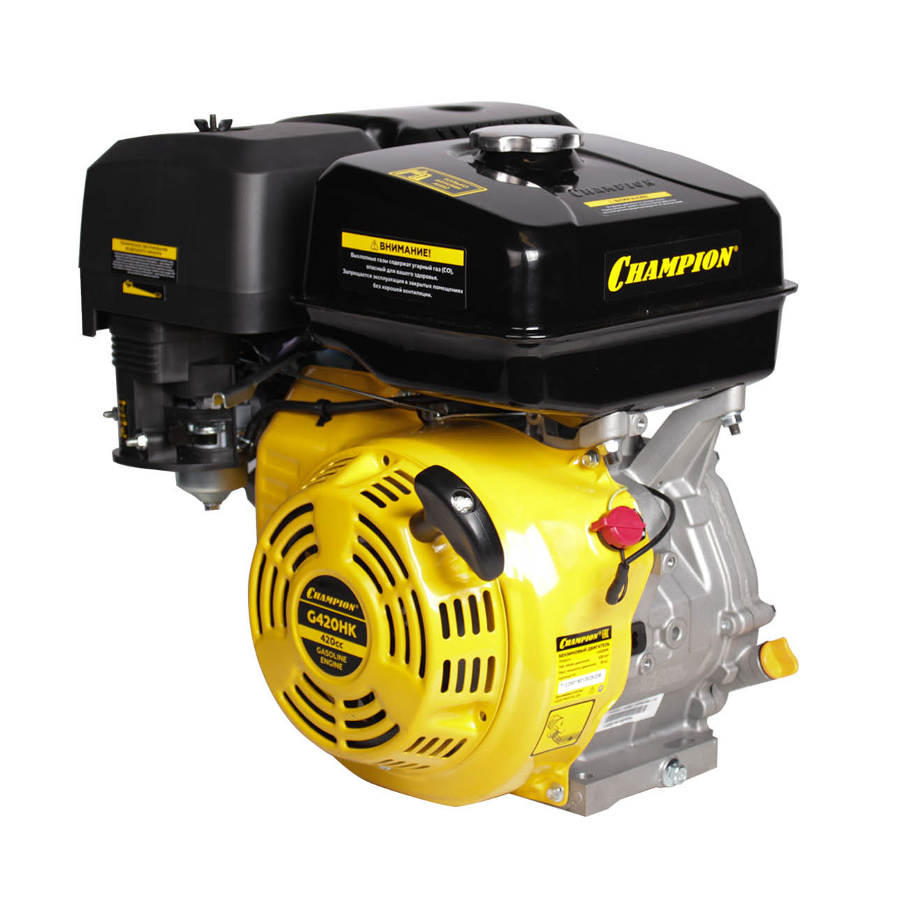 Двигатель 15лс/11кВт 420см? 25мм 31кг шпонка CHAMPION G420HK