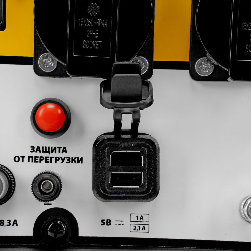 Генератор инверторный GS-4500iSE, 4,5 кВт, 230 В, закрытый корпус, электростартер DENZEL (94714)