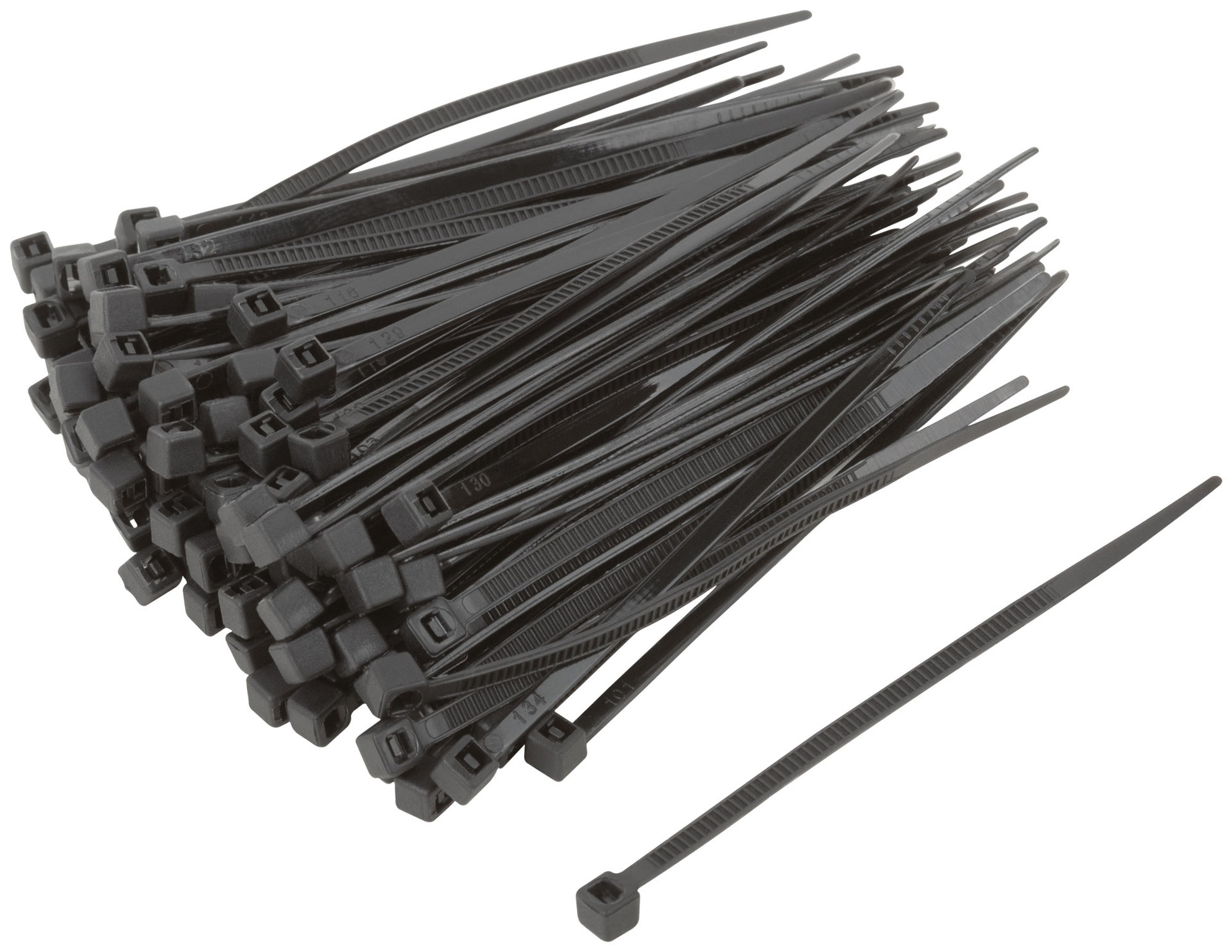 Хомуты нейлоновые, черные д/проводов 100 шт., 80х2,5 мм (60388)