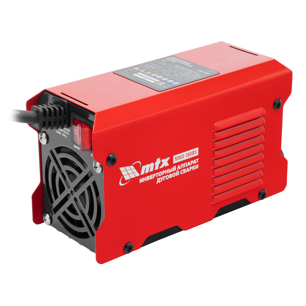 Инверторный аппарат дуговой сварки MMA-180BS, 180 А, ПВ 60% MTX (94397)