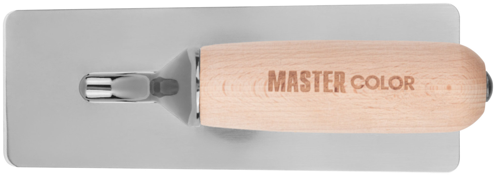 Кельма нержавеющая PRO, венецианская форма, буковая ручка, 200 x 75 мм (30-2021)