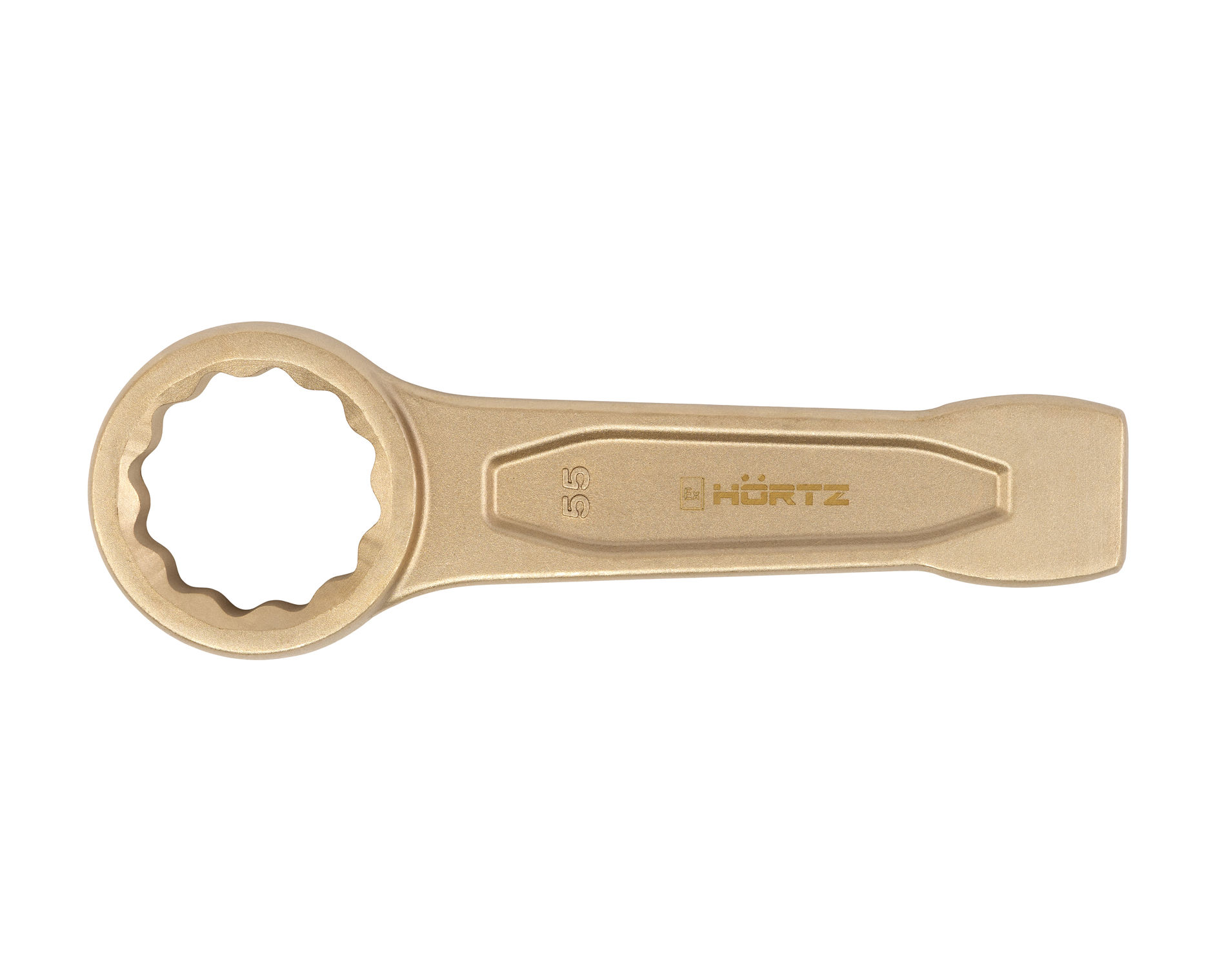 Ключ гаечный накидной ударный 55 искробезопасный сплав AlCu, HORTZ