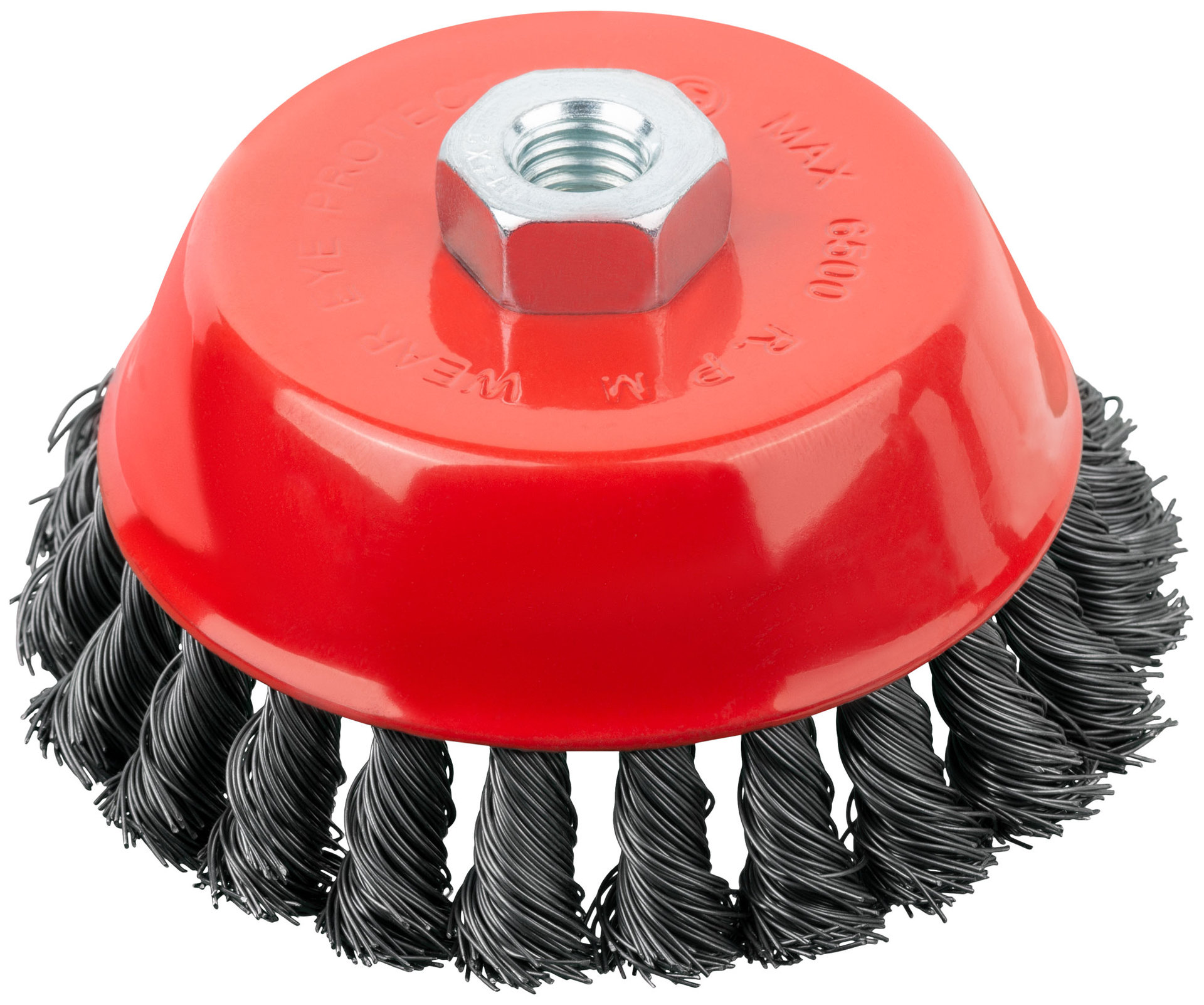 Корщетка-чашка, гайка М14, стальная витая проволока 125 мм (39469)