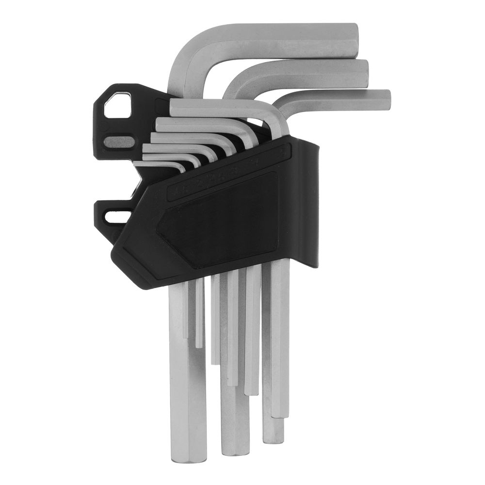 Набор ключей имбусовых, HEX, 1,5-10 мм, CrV, 9 шт. Сибртех