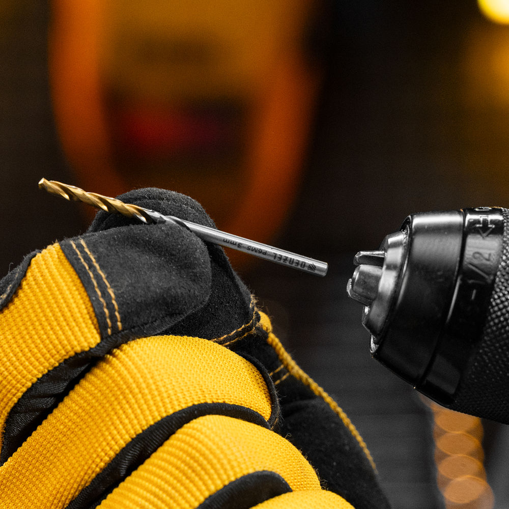 Набор сверл по металлу, 1-10 мм, Р6М5-TiN, Golden Tip, 10 шт Denzel (723001)