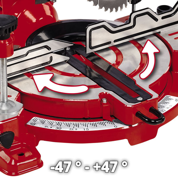 Пила торцовочная Einhell TC-MS 216, 1600Вт,216х30мм,48 зб,пропил 120х60мм (4300370)