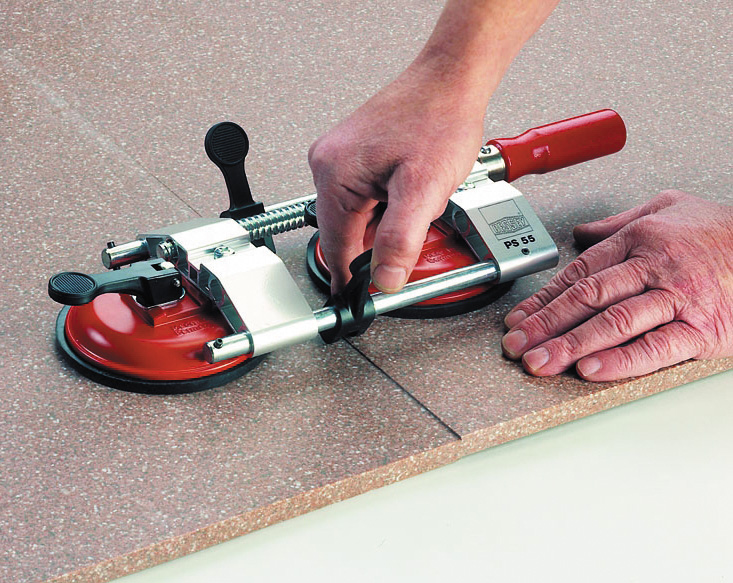 Зажим вакуумный для пластин 0.26 кН, ширина зажима 10-55 мм, для камня/керамики/стекла PS55 BE-PS55