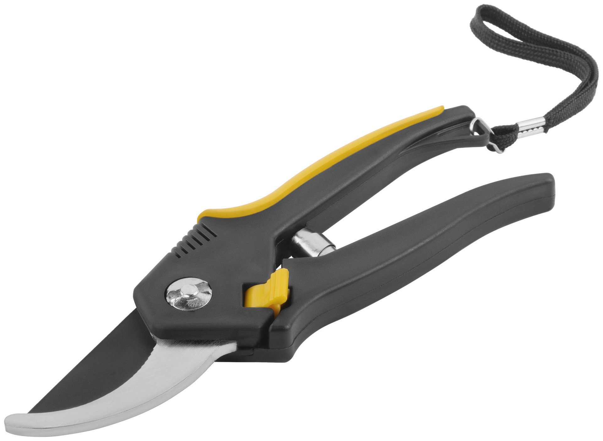 Секатор Люкс, режущие кромки внахлест, тефлон.покрытие лезвий, прорезиненные ручки 200 мм (77093)