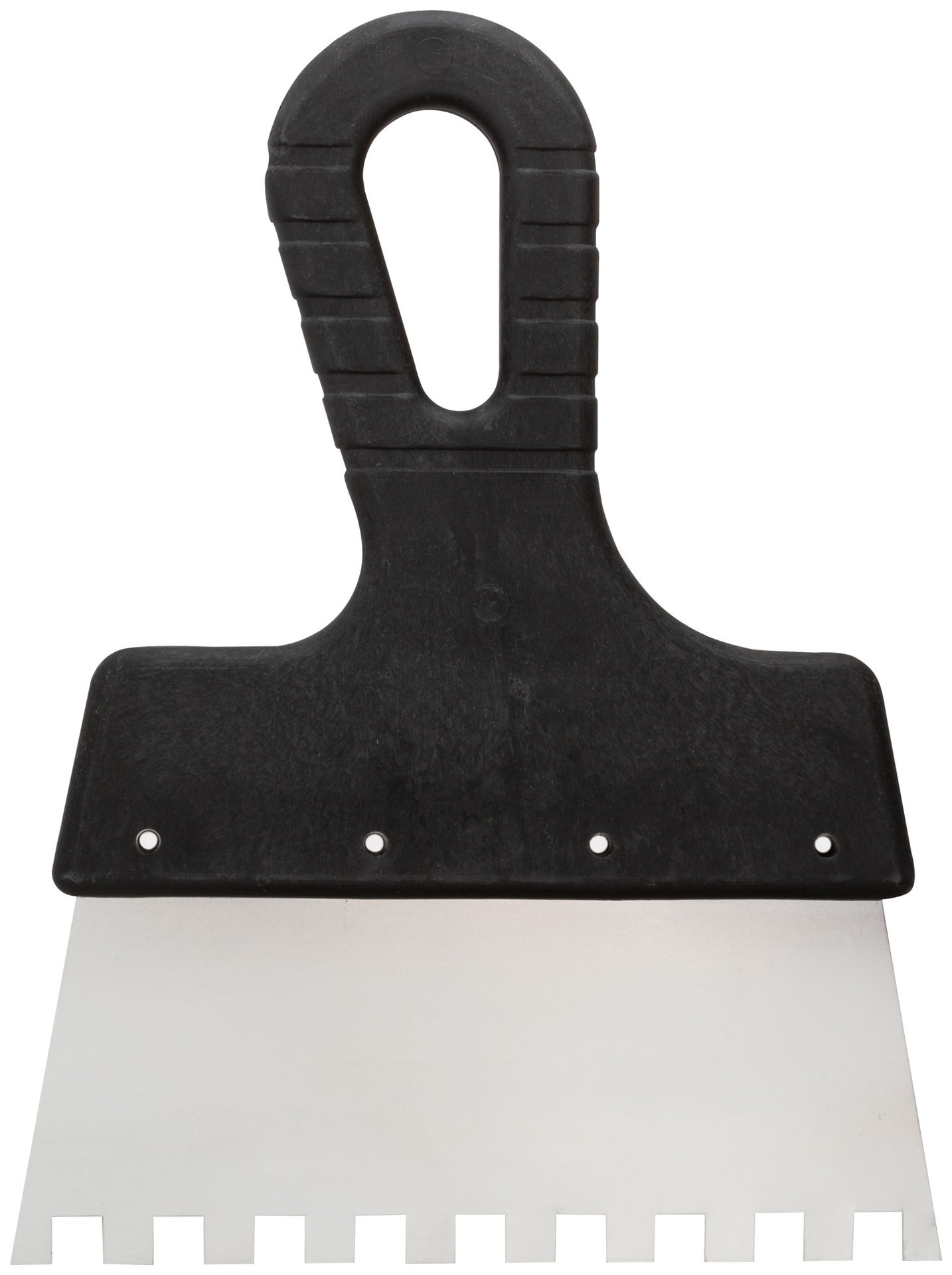 Шпатель зубчатый, 8х8 мм, нержавеющая сталь, пластиковая ручка, 150 мм (30-2337)