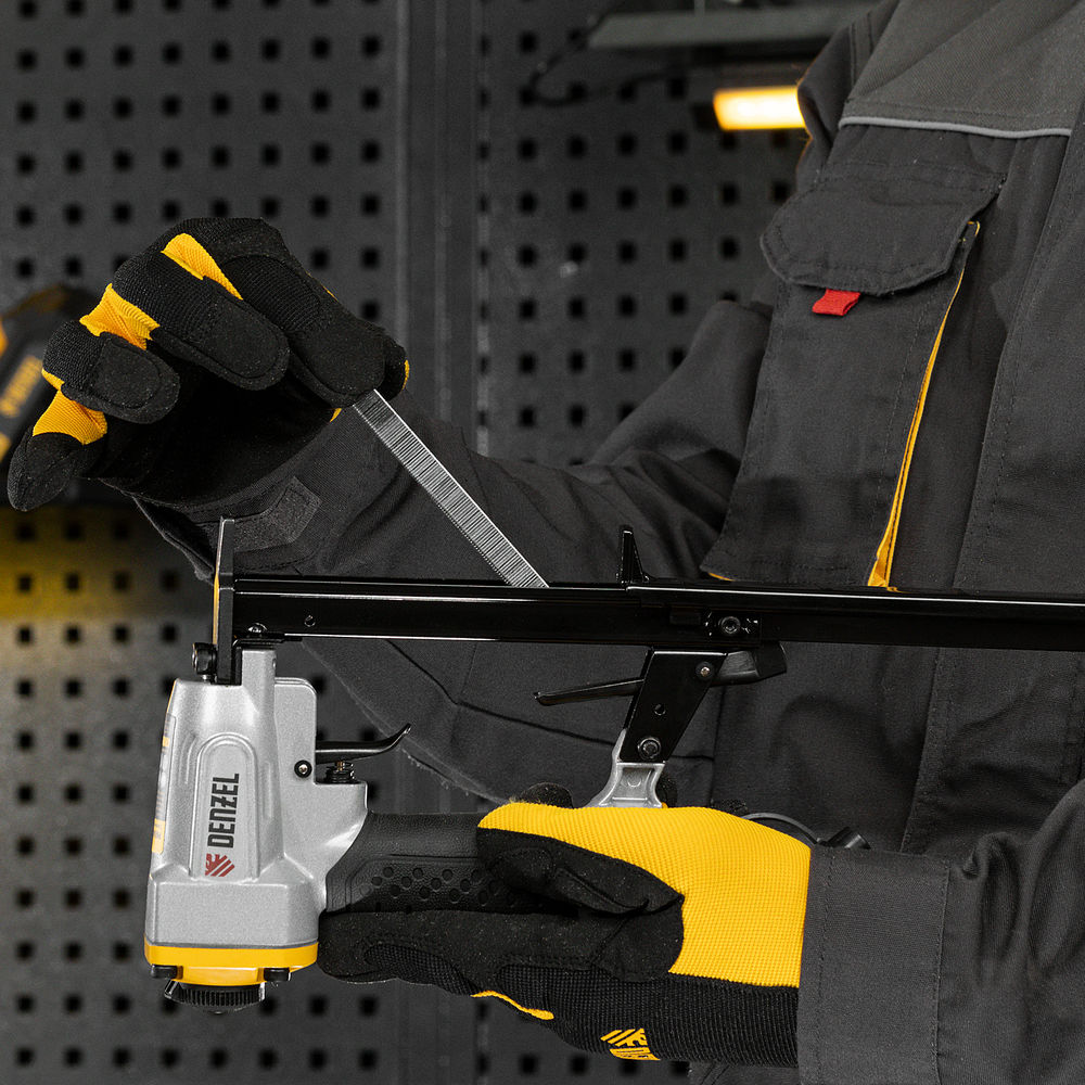 Скобы 21GA для пнев. степл., 10мм, шир. - 0,95мм, тол. - 0,6мм, шир. скобы - 12,8мм, 5000шт Denzel (57674)