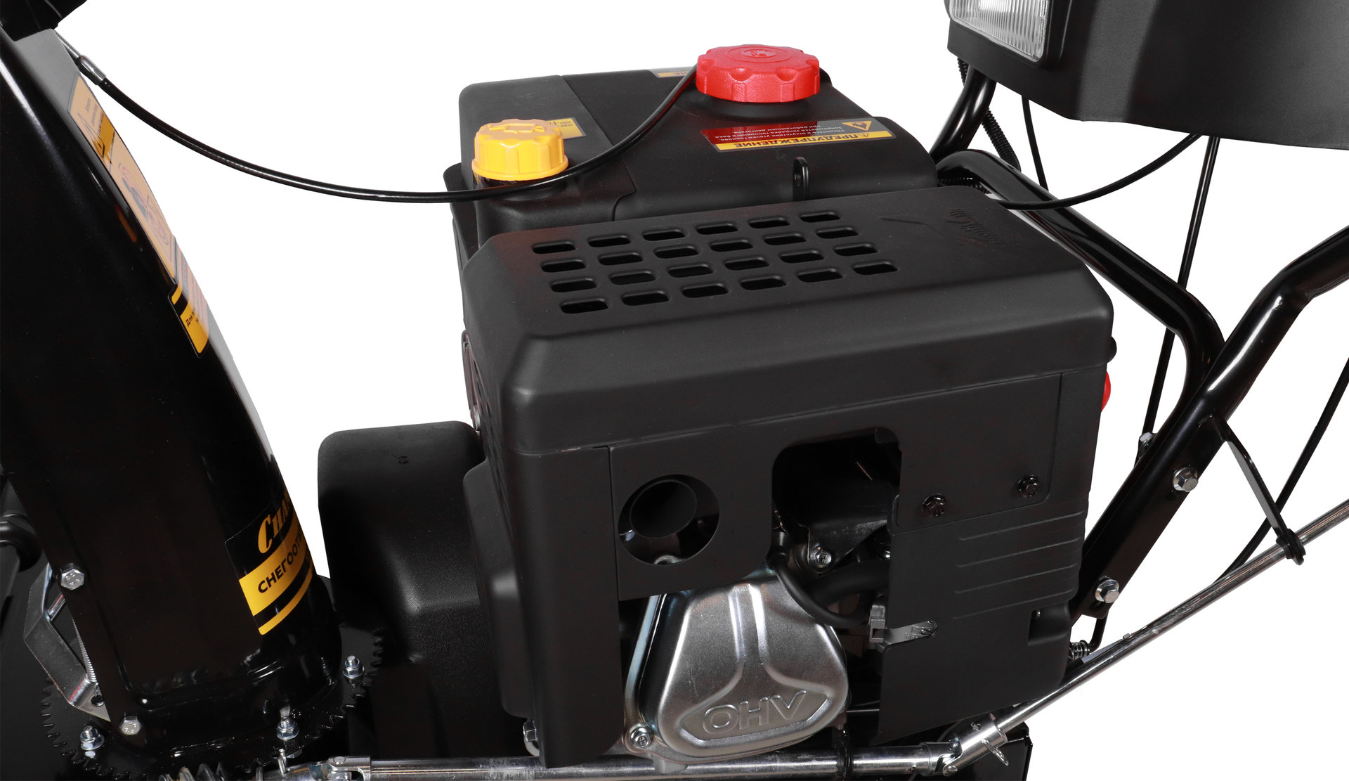 Снегоотбрасыватель CHAMPION ST1171E (12лс70см6F/2Rколеса5,5л123,5кг эл.старт,фара,обогрев,зимн.дв.) (ST1171E)