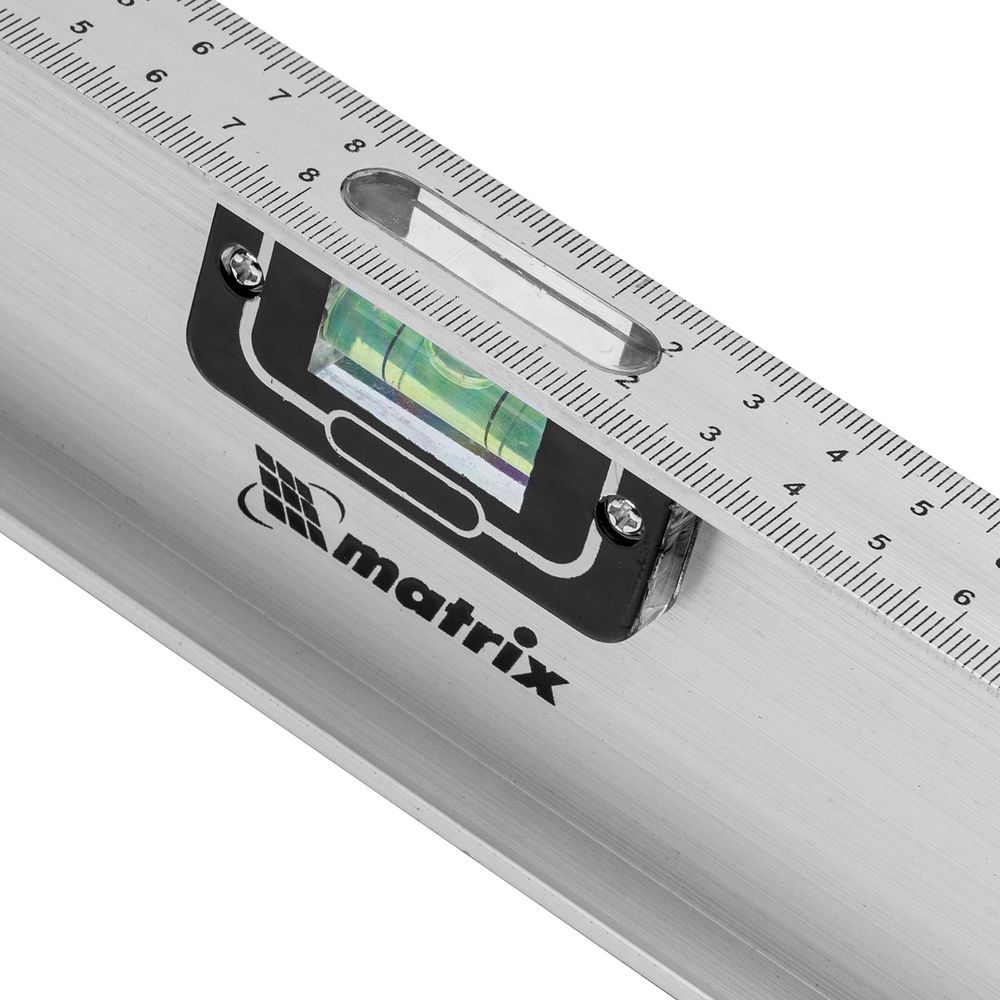 Уровень алюминиевый Рельс, 2000 мм, 3 глазка (1 поворотный) Matrix (34041)