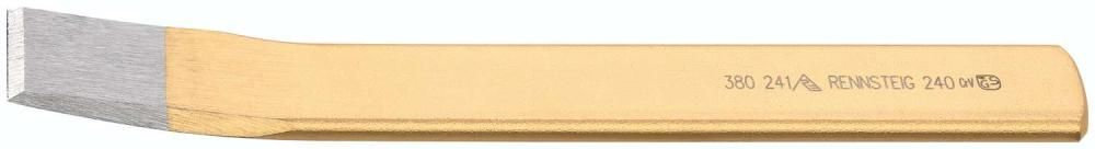 Зубило шлицевое загнутое, ширина резца 27 мм, (26 x 7) x 240 мм, плоско-овальный профиль, полировка (RE-3802410)