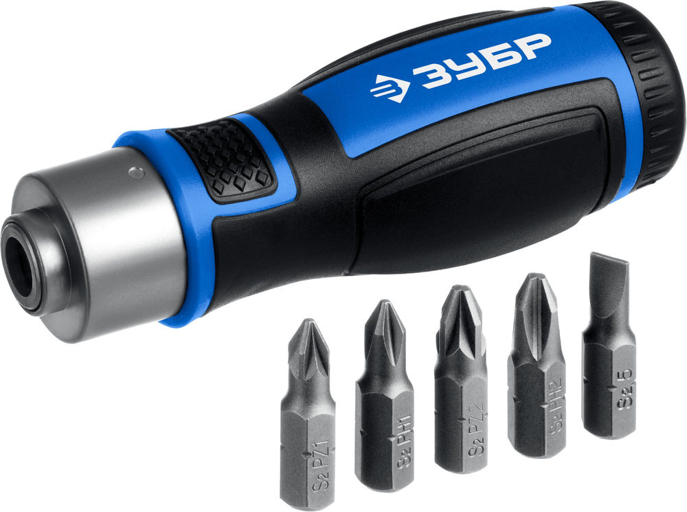 Отвертка реверсивная с насадками 6 предм. ЗУБР 25171