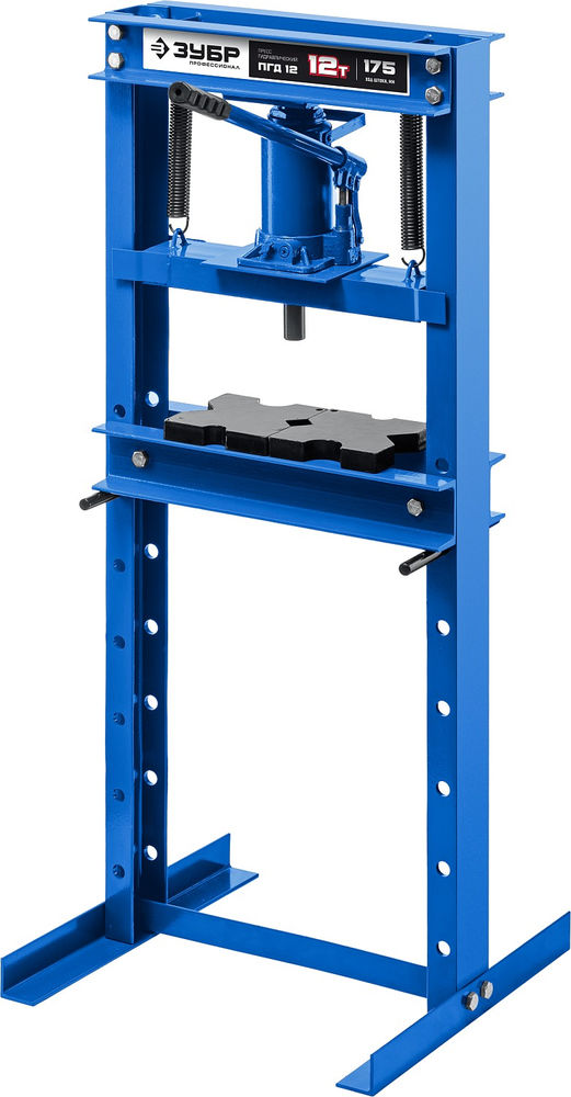 Пресс гидравлический 12 т с домкратом и возвратными пружинами ЗУБР ПГД-12 Профессионал 43070-12