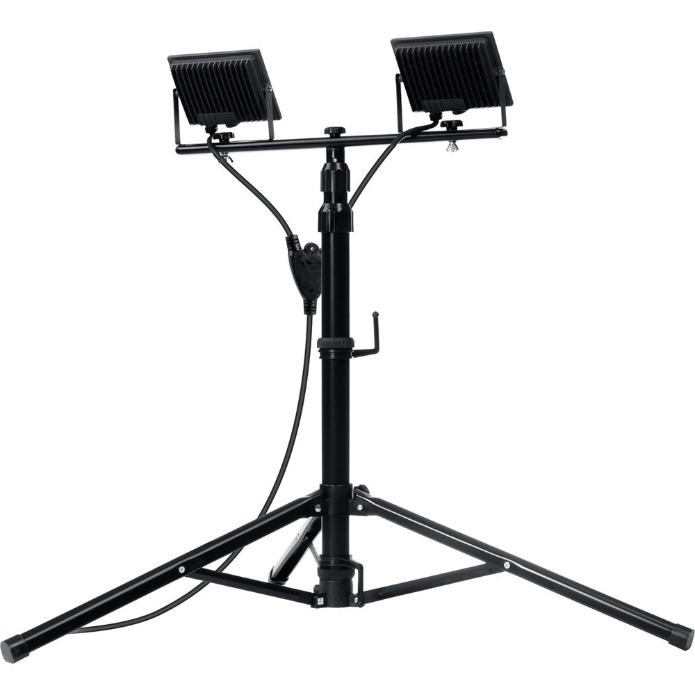 Прожекторы светодиодные на штативе 2 х 30 Вт, 6500 К, IP65, 1.6 м ЗУБР ПСК 30х2 Профессионал 57145-2-30