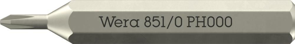 851/0 Micro Phillips Бита крестовая, PH 000 x 30 мм, хвостовик шестигранный 5/32 C4.0 (4 мм) (WE-058119)