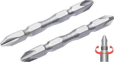 Бита, двусторонняя, 1/4, PH2/PH2, 65 мм, усиленная, 2 шт, Licota, ABD-70000