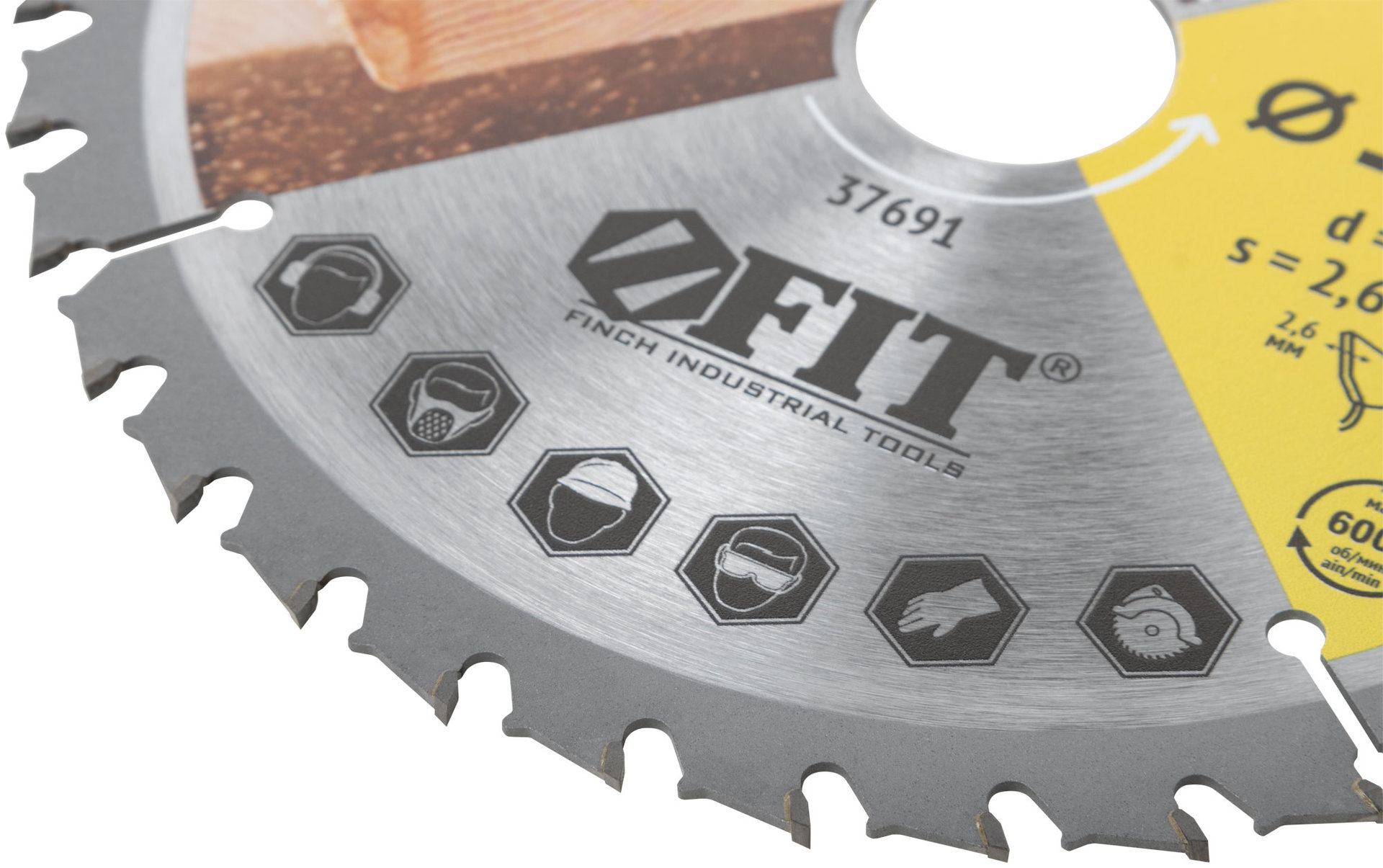 Диск пильный для циркулярных пил по дереву, спец. форма зуба 190 х 30/20 х 36Т (37691)