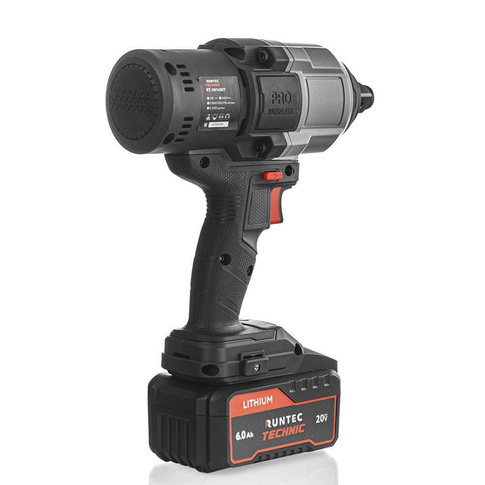 Гайковерт ударный аккумуляторный RUNTEC TECHNIC 3/4, 20В, 2*6Ач, 1400Нм, RUNTEC, RT-IW1400T
