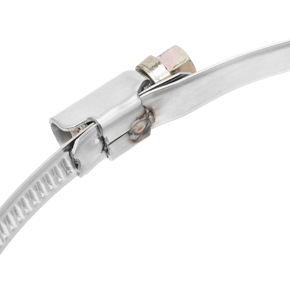 Хомуты нержавеющая сталь, Стандартное болтовое крепление 120-140 мм, 25 штук в упаковке, ширина 9 мм Сибртех (47591)