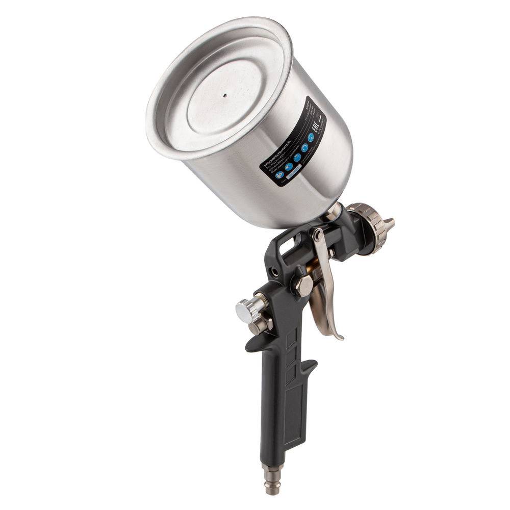 Краскораспылитель пневматический с верхним бачком V 0.6 л, сопло D 1.2, 1.5 и 1.8 мм Matrix (57314)