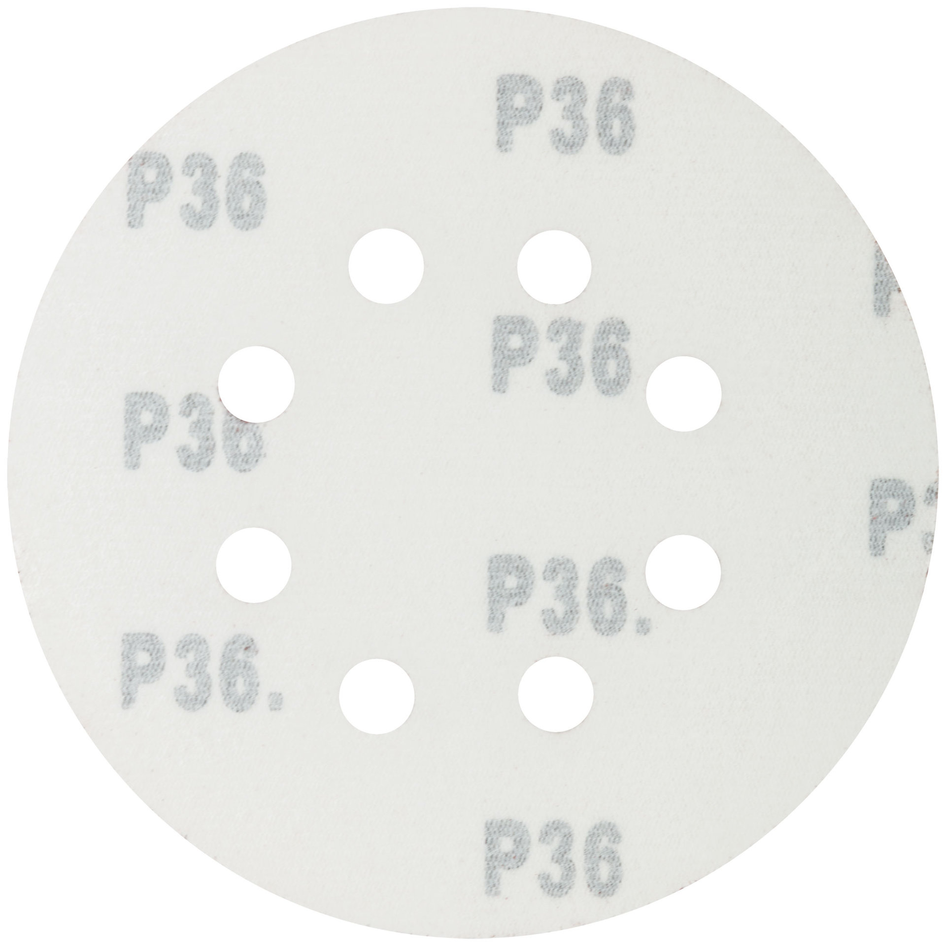 Круги абразивные шлифовальные перфорированные на ворсовой основе под липучку (Р36, 125 мм, 5шт.), CUTOP Profi (85-616)