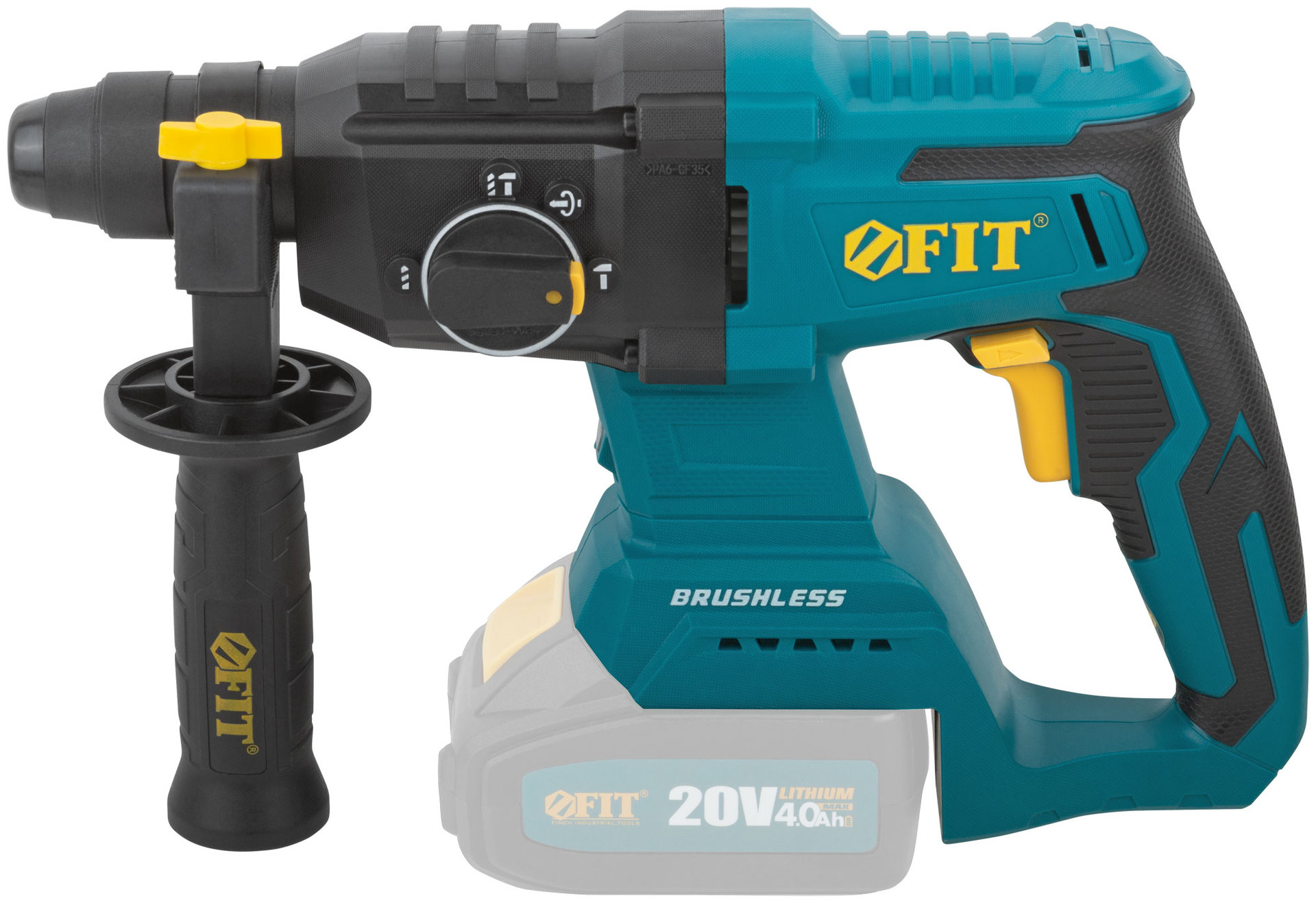 Перфоратор монтажный акк. 20 В; 0-1150 об/мин; 0-5200 уд/мин; 3 Дж; 3 реж.; SDS-PLUS; бесщеточный; реверс; рез. накл., без АКБ; кор. (79910)