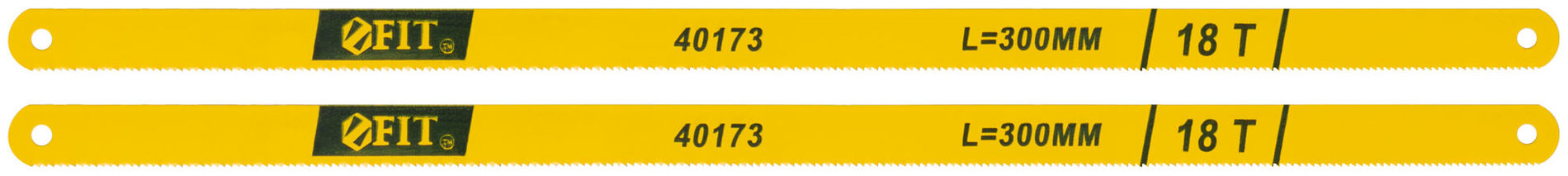 Полотна ножовочные по металлу, легированная сталь, 20 Cr, 300 мм, в блистере 2 шт. ( 18 ТPI ) (40173)
