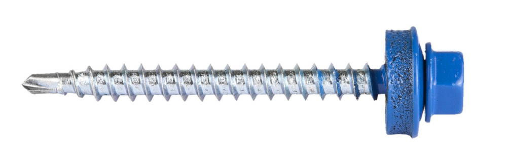 Саморез кровельный 50 х 4.8 мм, синий насыщенный, 250 шт Профессионал СКД 5005 ЗУБР 4-300315-48-050-5005