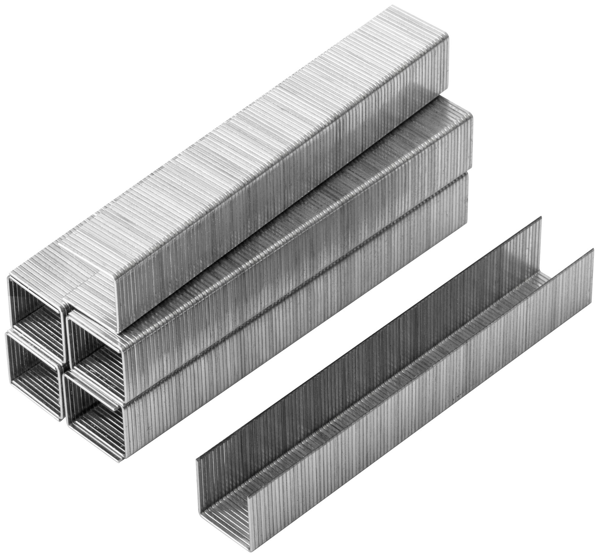 Скобы для степлера закалённые прямоугольные 11,3 мм х 0,7 мм (узкие тип 53) 12 мм, 1000 шт. (31412)