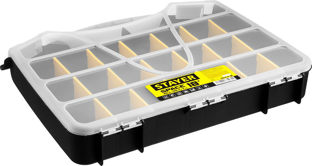 Органайзер пластиковый 455 х 355 х 70 мм, (18) с 21 ячейкой SPACE-18 STAYER 38038-18