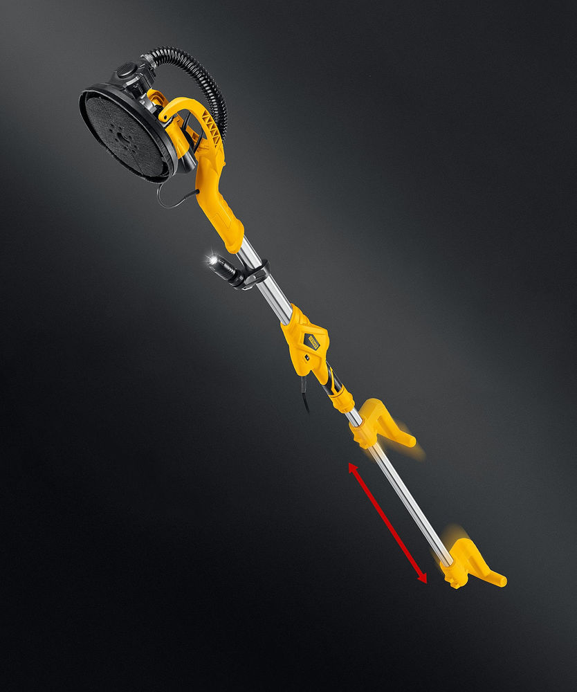 Машина шлифовальная для стен (жираф) d225 мм, 800 Вт, удлиненная рукоятка, подсветка STEHER DWL-800