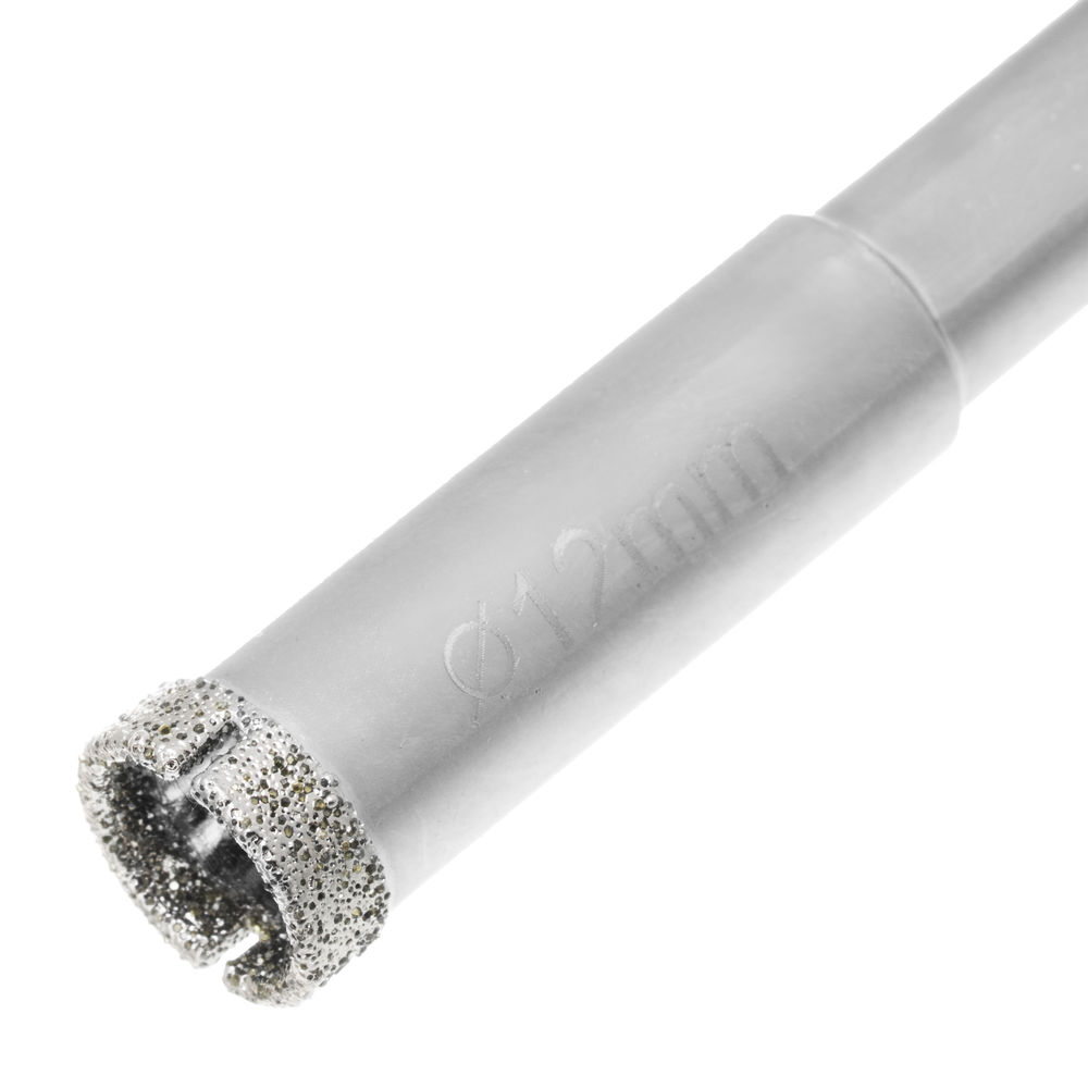 Сверло алмазное по керамограниту, 12 х 67 мм, трехгранный хвостовик, 2 шт Matrix (726123)