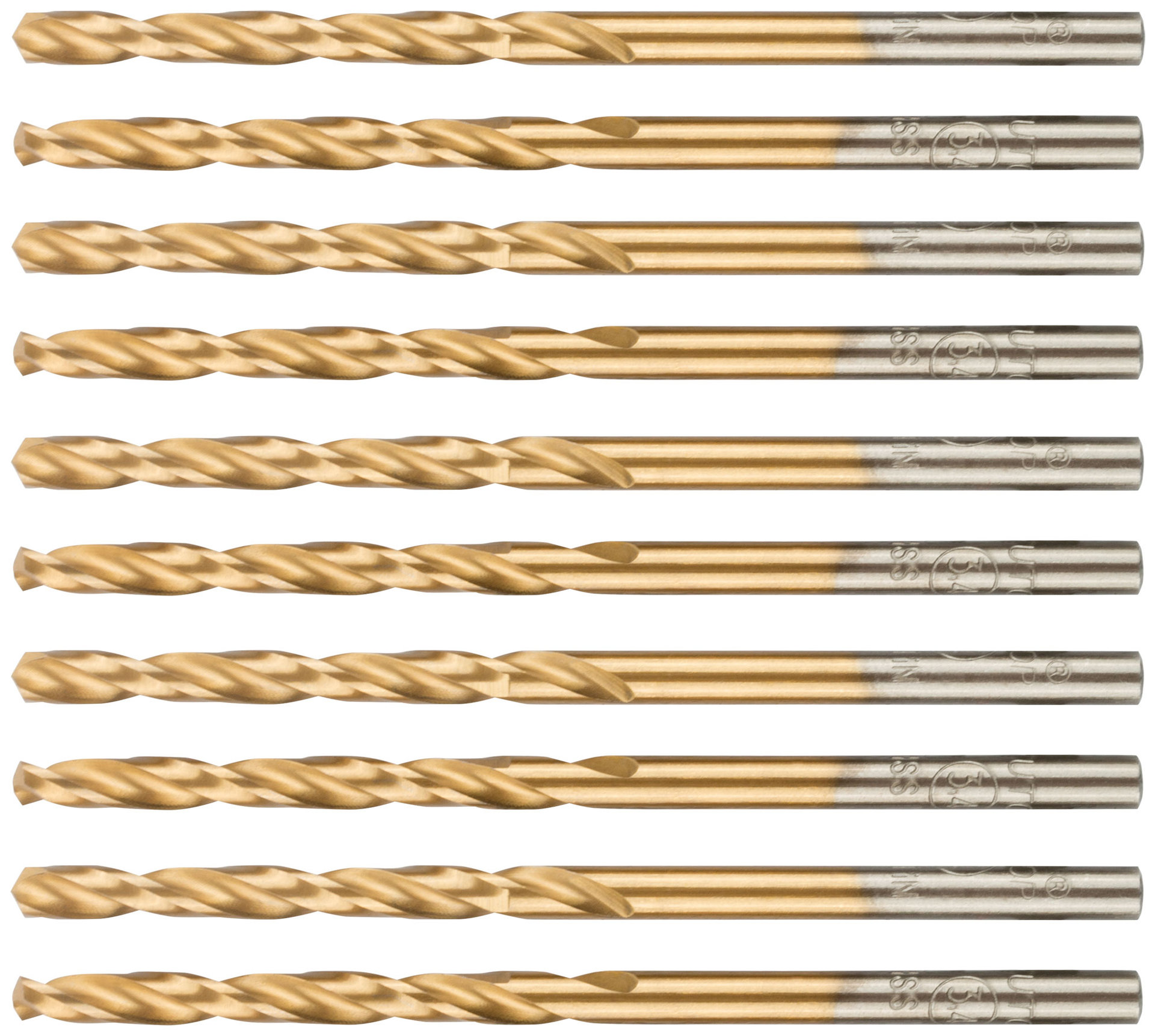 Сверло по металлу Cutop Profi с титановым покрытием, 3,4х70 мм (10 шт) (52-436)