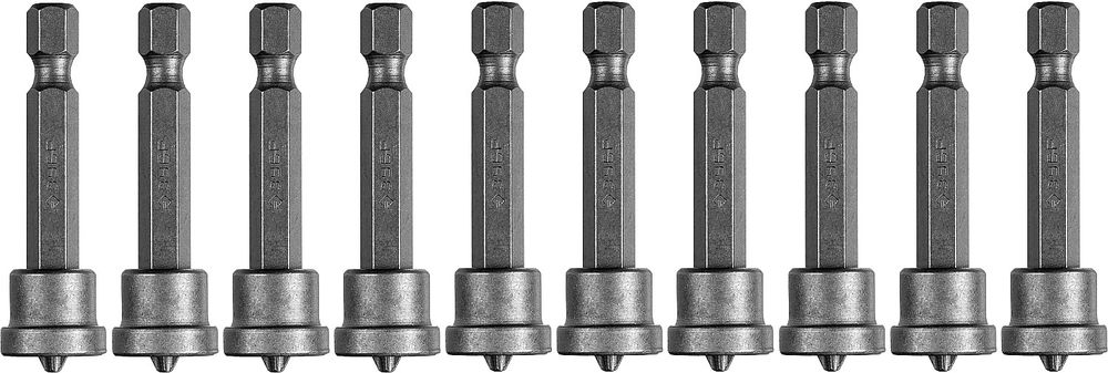 Биты с ограничителем 10 шт, PH2, 50 мм ЗУБР 26002-2-50-10