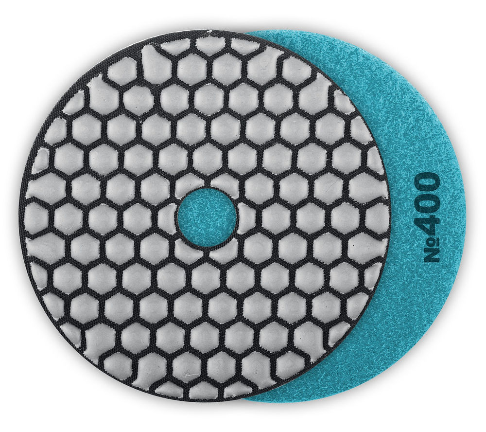 Круг алмазный гибкий шлифовальный АГШК 100 мм, №400, сухое шлифование ЗУБР Профессионал 29868-400