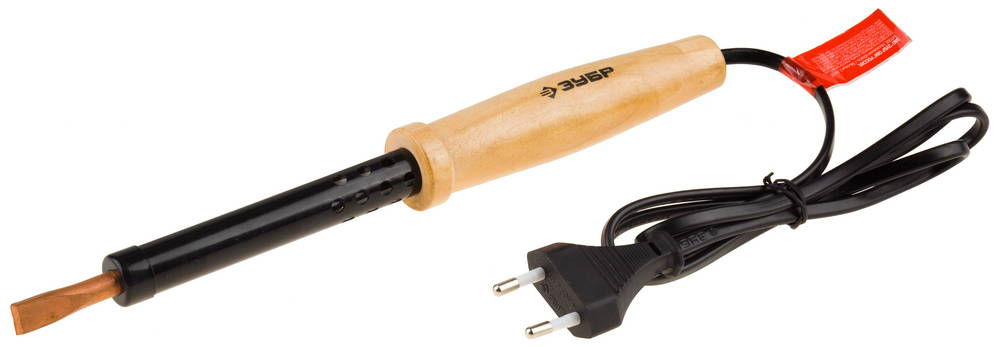 Электропаяльник с деревянной рукояткой 100 Вт, клин ЗУБР 55405-100_z01