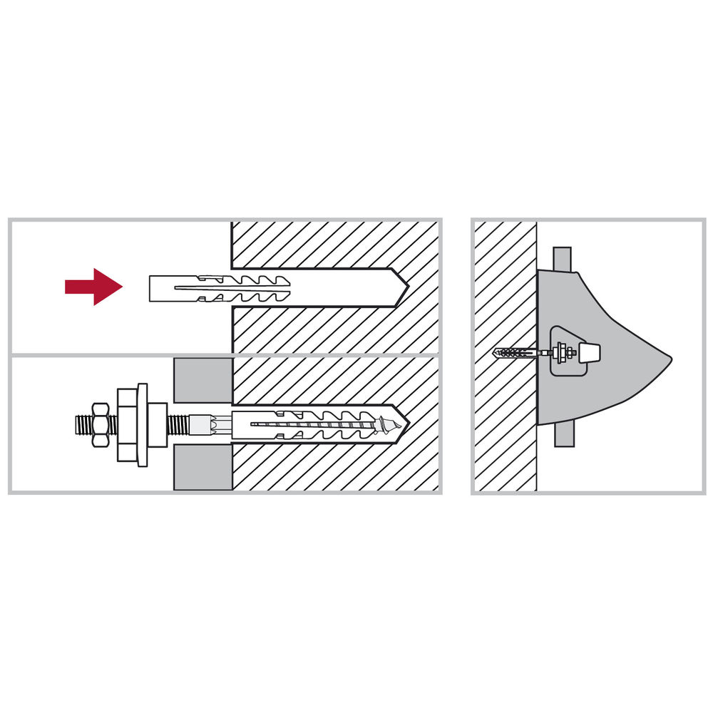 Набор для крепления раковин и писсуаров 14 мм, белый ЗУБР Профессионал 44220_z01