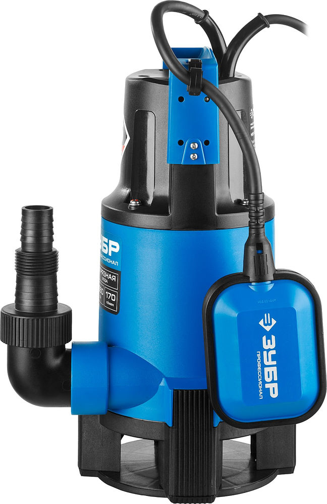 Насос дренажный для грязной воды 550 Вт ЗУБР Профессионал НПГ-Т3-550