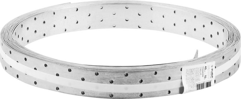 Лента монтажная перфорированная 40 x 2 мм 10 м цинк ЗУБР ПЛ-2.0 310245-040