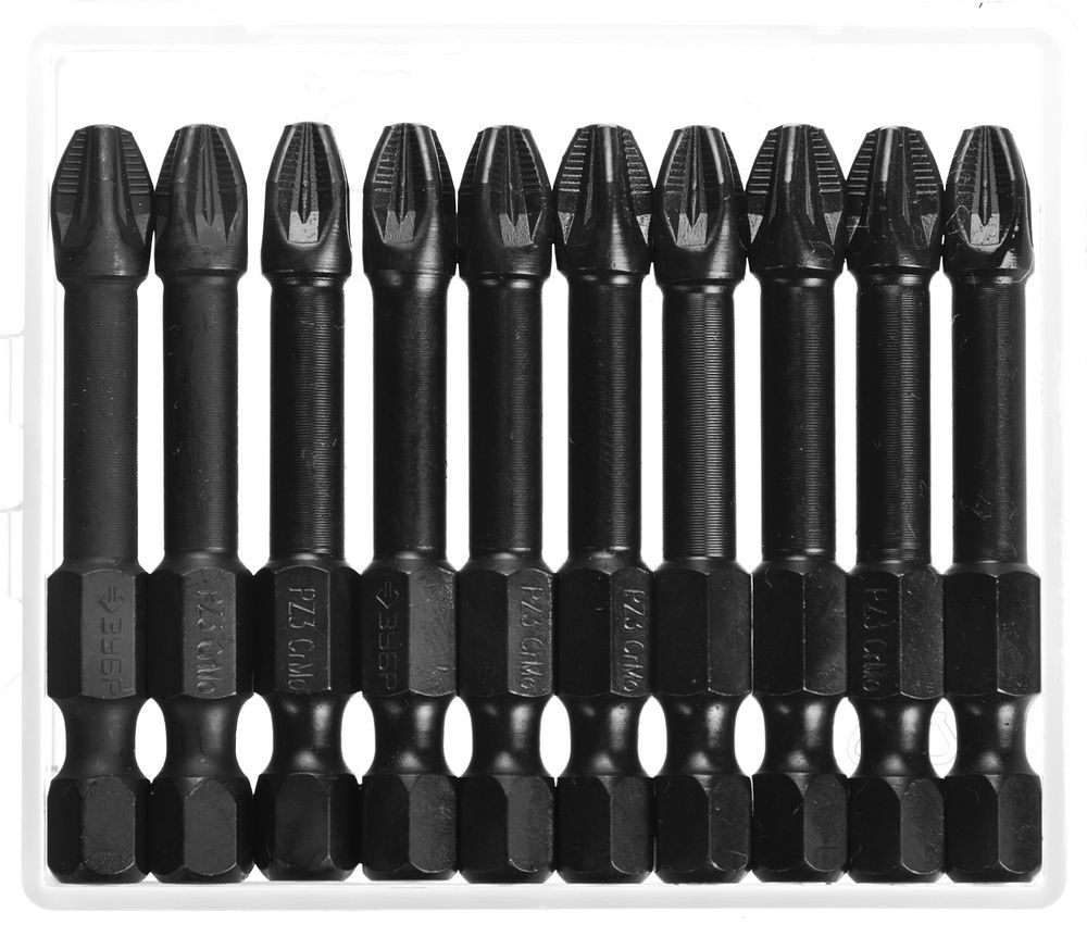 Биты ударные PZ3, 50 мм, 10 шт ЗУБР Профессионал 26023-3-50-S10