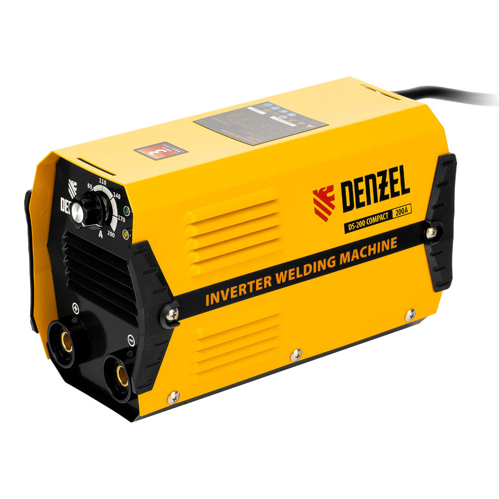 Аппарат инверторный дуговой сварки DS-200 Compact, 200 А, ПВ 70%, диаметр электрода 1.6-5 мм Denzel (94373)
