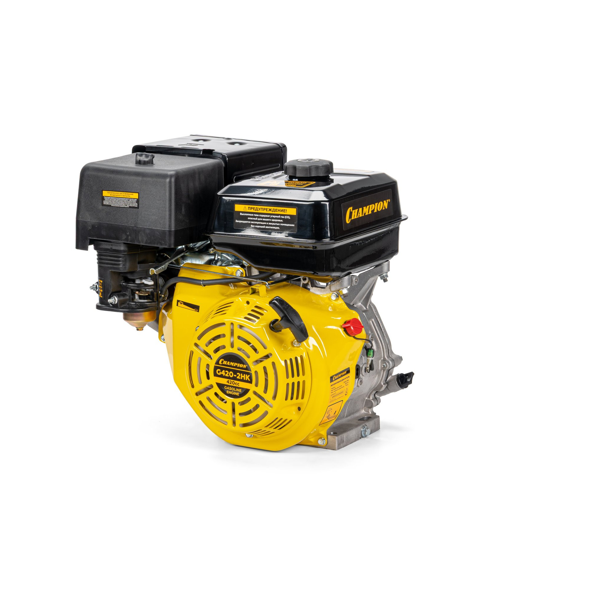 Двигатель 15лс/11кВт 420см? 25мм 28кг шпонка CHAMPION G420-2HK