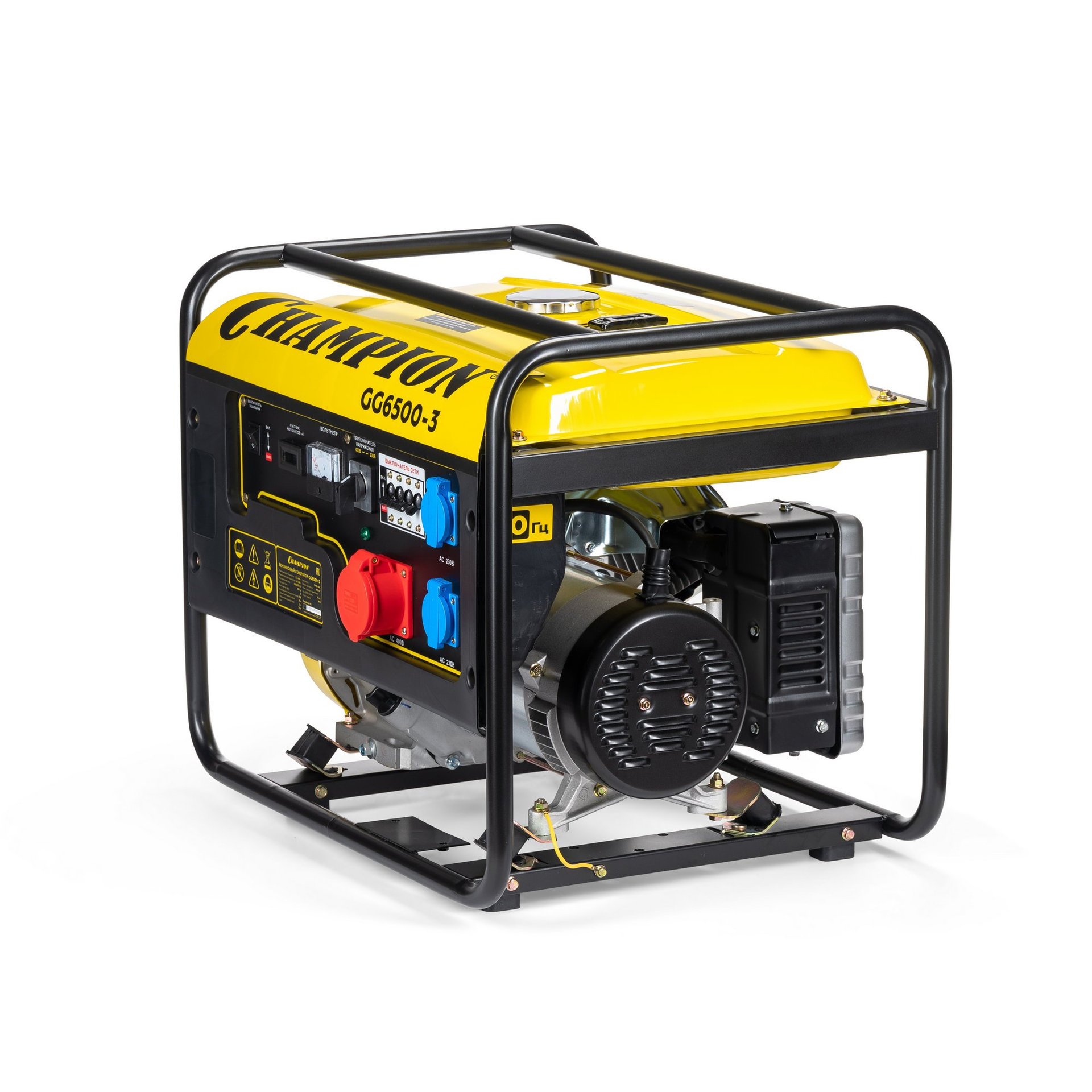 Генератор CHAMPION GG6500-3 (400В6,2/6,8кВАcosф=0,8 15лс 25л 67кг) (GG6500-3)