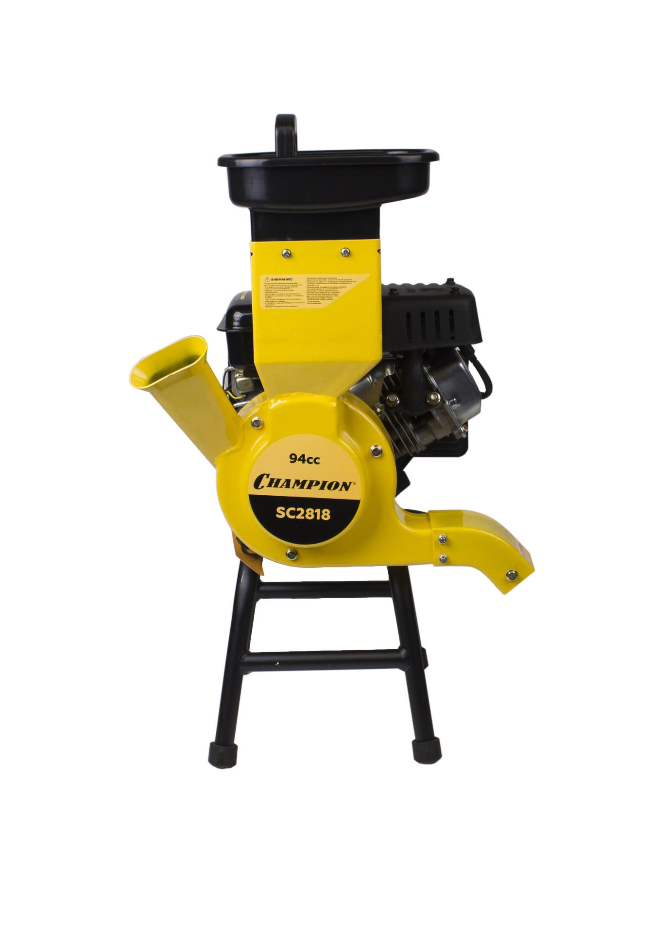 Измельчитель-шредер бензиновый 1,8кВт 94см? 28мм 16кг CHAMPION SC2818