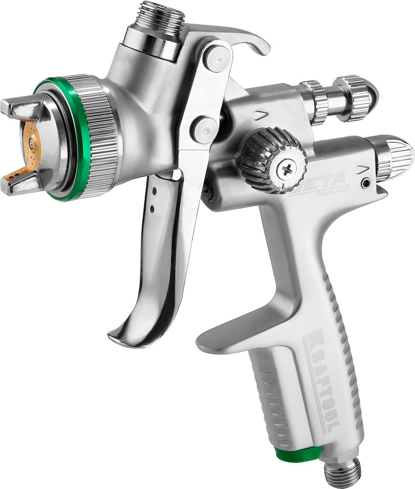 Пневматический краскопульт JETA 1000, HVLP, 1.3 мм, с верхним бачком KRAFTOOL 06559-1.3