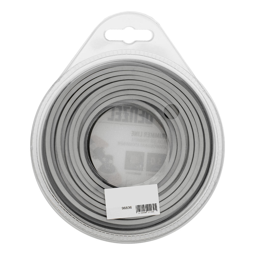 Леска для триммера армированная алюминием квадратная, 3,0мм х 15м, блистер ALUFLEX Denzel (96836)